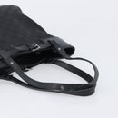 GUCCI GG Canvas Tote Bag Black Silver 107757 Auth 200686-7