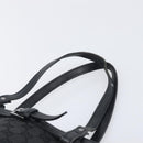 GUCCI GG Canvas Tote Bag Black Silver 107757 Auth 200686-9