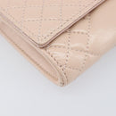 VERSACE Chain Shoulder Wallet Greca Goddess Leather Pink Gold Auth 200687V-15