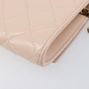 VERSACE Chain Shoulder Wallet Greca Goddess Leather Pink Gold Auth 200687V-16