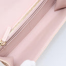 VERSACE Chain Shoulder Wallet Greca Goddess Leather Pink Gold Auth 200687V-11