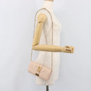 VERSACE Chain Shoulder Wallet Greca Goddess Leather Pink Gold Auth 200687V-26