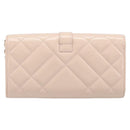 VERSACE Chain Shoulder Wallet Greca Goddess Leather Pink Gold Auth 200687V-2