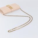 VERSACE Chain Shoulder Wallet Greca Goddess Leather Pink Gold Auth 200687V-7