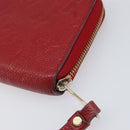 LOUIS VUITTON Monogram Empreinte Zippy Long Wallet Red M60737 LV Auth 200689-15