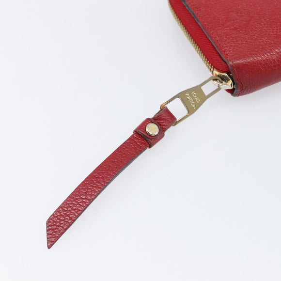 LOUIS VUITTON Monogram Empreinte Zippy Long Wallet Red M60737 LV Auth 200689