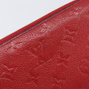 LOUIS VUITTON Monogram Empreinte Zippy Long Wallet Red M60737 LV Auth 200689-9