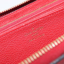 LOUIS VUITTON Monogram Empreinte Zippy Long Wallet Red M60737 LV Auth 200689-17