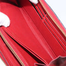 LOUIS VUITTON Monogram Empreinte Zippy Long Wallet Red M60737 LV Auth 200689-22