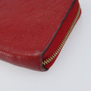 LOUIS VUITTON Monogram Empreinte Zippy Long Wallet Red M60737 LV Auth 200689-7
