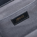 VERSACE Chain Shoulder Bag Leather Black Gold Auth 200692V-10