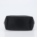 VERSACE Chain Shoulder Bag Leather Black Gold Auth 200692V-5