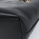 VERSACE Chain Shoulder Bag Leather Black Gold Auth 200693V-12