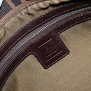 FENDI Zucca Canvas Mamma Baguette Shoulder Bag Black Brown Auth 200695V-18