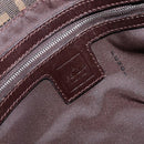 FENDI Zucca Canvas Mamma Baguette Shoulder Bag Black Brown Auth 200696V-22
