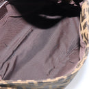 FENDI Zucca Canvas Mamma Baguette Shoulder Bag Black Brown Auth 200696V-10