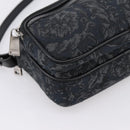 VERSACE Shoulder Bag Canvas Black Silver Auth 200698V-15