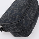 VERSACE Shoulder Bag Canvas Black Silver Auth 200698V-17