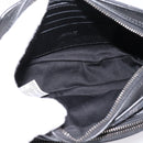 VERSACE Shoulder Bag Canvas Black Silver Auth 200698V-11