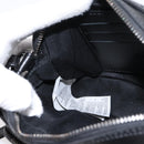 VERSACE Shoulder Bag Canvas Black Silver Auth 200698V-20