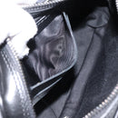 VERSACE Shoulder Bag Canvas Black Silver Auth 200698V-21