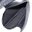 VERSACE Shoulder Bag Canvas Black Silver Auth 200698V-22