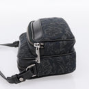 VERSACE Shoulder Bag Canvas Black Silver Auth 200698V-3