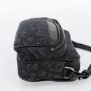 VERSACE Shoulder Bag Canvas Black Silver Auth 200698V-4