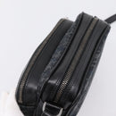 VERSACE Shoulder Bag Canvas Black Silver Auth 200698V-6