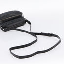 VERSACE Shoulder Bag Canvas Black Silver Auth 200698V-7