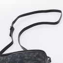 VERSACE Shoulder Bag Canvas Black Silver Auth 200698V-8