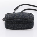 VERSACE Shoulder Bag Canvas Black Silver Auth 200698V-5