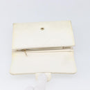 CHANEL Matelasse Long Wallet Caviar Skin White Gold CC Auth 200700-14