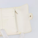 CHANEL Matelasse Long Wallet Caviar Skin White Gold CC Auth 200700-17