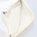 CHANEL Matelasse Long Wallet Caviar Skin White Gold CC Auth 200700-24
