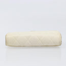 CHANEL Matelasse Long Wallet Caviar Skin White Gold CC Auth 200700-7
