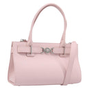 VERSACE Hand Bag Leather 2way Pink Silver Auth 200701V-1
