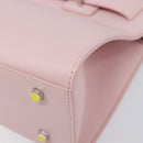 VERSACE Hand Bag Leather 2way Pink Silver Auth 200701V-16