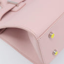 VERSACE Hand Bag Leather 2way Pink Silver Auth 200701V-17