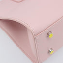 VERSACE Hand Bag Leather 2way Pink Silver Auth 200701V-19