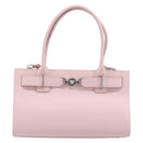 VERSACE Hand Bag Leather 2way Pink Silver Auth 200701V-13