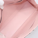 VERSACE Hand Bag Leather 2way Pink Silver Auth 200701V-11