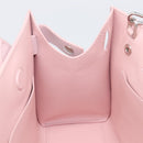 VERSACE Hand Bag Leather 2way Pink Silver Auth 200701V-24