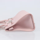 VERSACE Hand Bag Leather 2way Pink Silver Auth 200701V-4