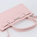 VERSACE Hand Bag Leather 2way Pink Silver Auth 200701V-6