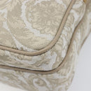 VERSACE Shoulder Bag Canvas Beige Gold Auth 200702V-14