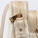 VERSACE Shoulder Bag Canvas Beige Gold Auth 200702V-19