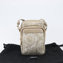 VERSACE Shoulder Bag Canvas Beige Gold Auth 200702V-12