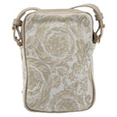 VERSACE Shoulder Bag Canvas Beige Gold Auth 200702V-2