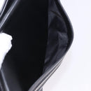 VERSACE Clutch Bag Leather Black Silver Auth 200703V-16